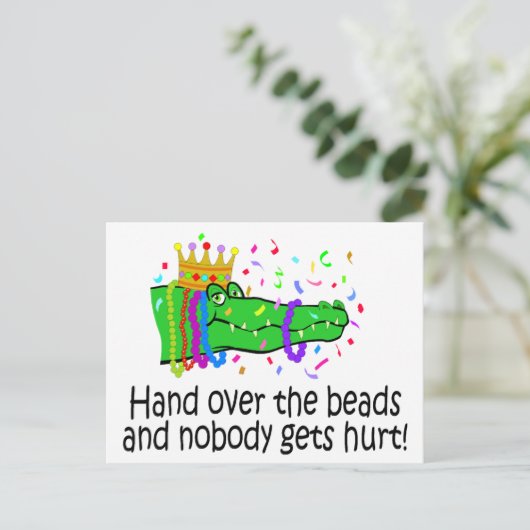 Übergeben Sie die Perlen Postkarte (Stehend Vorderseite)