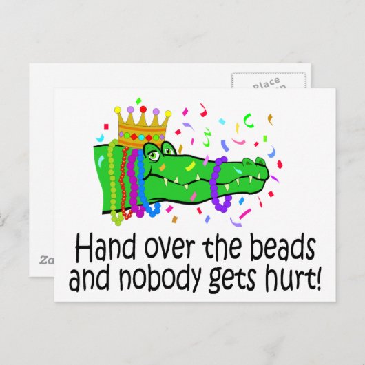 Übergeben Sie die Perlen Postkarte (Vorne/Hinten)