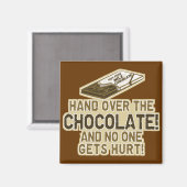 Übergeben Sie die Schokolade Magnet (Vorderseite/Rückseite)
