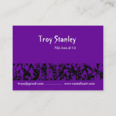 Übergeben Sie die Visitenkarte (Rückseite)