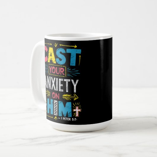 Übergeben Sie Ihre Sorgen Kaffeetasse (Vorderseite Links)