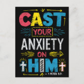 Übergeben Sie Ihre Sorgen Postkarte (Vorderseite)