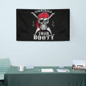 Übergeben Sie Ihren Hintern Pirate Skull Funny Jol Banner (Messeveranstaltung)