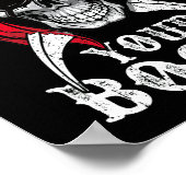 Übergeben Sie Ihren Hintern Pirate Skull Funny Jol Poster (Ecke)