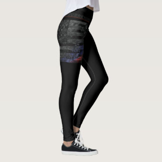 Übergeben Sie nie die schwarze amerikanische Flagg Leggings