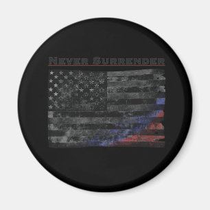 Übergeben Sie nie die schwarze amerikanische Flagg Magnet
