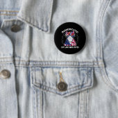 Übergebildete Katze Lady Who Votes Funny Cat Lover Button (Beispiel)