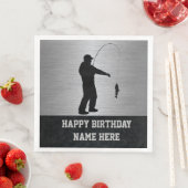 Übergepeitschte Fischerei zum Geburtstag von Napki Serviette (Beispiel)