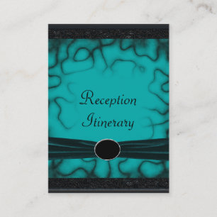 Übergewachsene Gothic Green & Black Garden Hochzei Begleitkarte