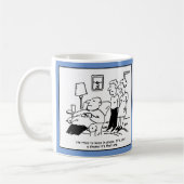 Übergewicht Untauglich Übergewichtige Mann versuch Kaffeetasse (Links)