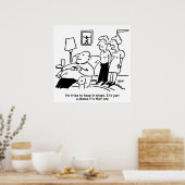 Übergewicht Untauglich Übergewichtige Mann versuch Poster (Küche)