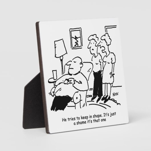 Übergewicht Untauglich Übergewichtiger Mann Behalt Fotoplatte (Vorderseite)