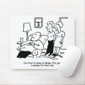 Übergewichtig Untauglich Übergewichtiger Mann Beha Mousepad (Mit Mouse)