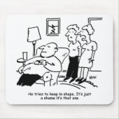 Übergewichtig Untauglich Übergewichtiger Mann Beha Mousepad (Vorne)