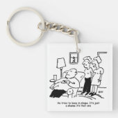 Übergewichtig Untauglich Übergewichtiger Mann Beha Schlüsselanhänger (Vorderseite)