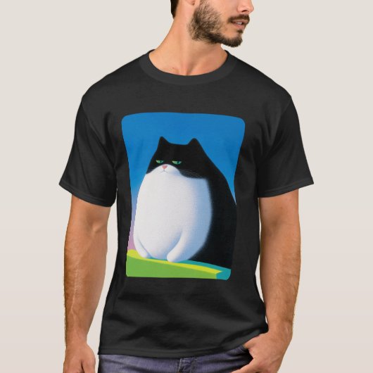 Übergewichtige Katze Meme T-Shirt (Vorderseite)