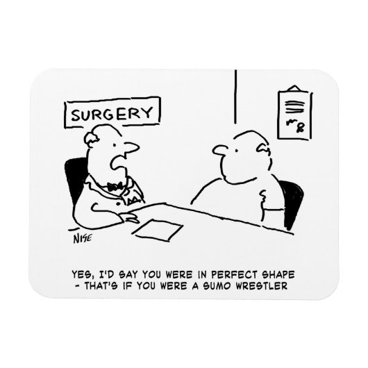 Übergewichtsstörung Sumo Cartoon Magnet (Horizontal)