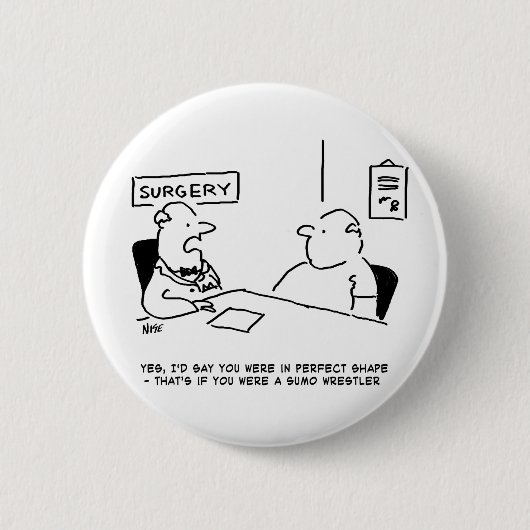 Übergewichtsstörung Sumo Wrestling Button (Vorderseite)