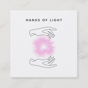 *~* übergibt Energie-Ball + Lichter Reiki Heilen Quadratische Visitenkarte
