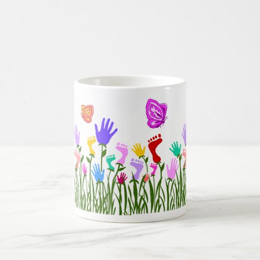 Übergibt Füße n Garten-Tasse Kaffeetasse (Mittel)