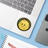 Überglücklich Aufkleber (Laptop mit iPhone)