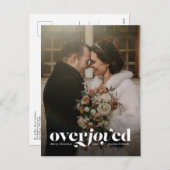 Überglückliche Weihnachtsankündigung Postkarte (Vorne/Hinten)