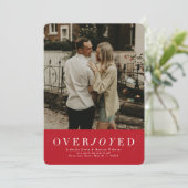 Überglückter vertikaler Urlaub Save the Date (Stehend Vorderseite)