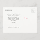 Überglücktes Rot Save the Date Foto Postkarte (Rückseite)