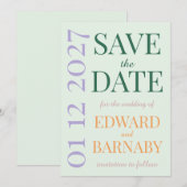 Übergröße Buchstaben Garden Party Save The Date (Vorne/Hinten)