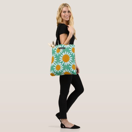 Übergröße Gänseblümchen-Muster Tasche (Am Model)