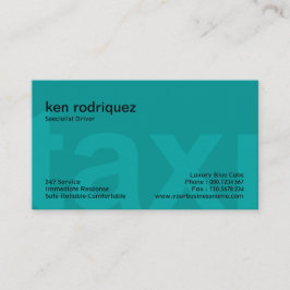 Übergroße TAXI-Briefe - einfacher sauberer Taxi-Se Visitenkarte