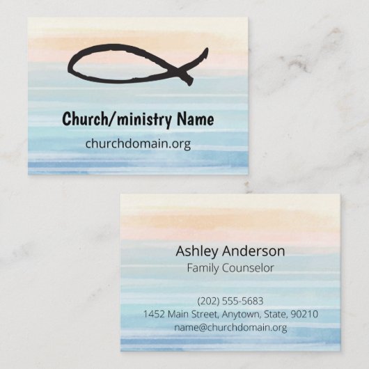 Übergroße Visitenkarte für Kirche oder Ministerium (Vorne/Hinten)