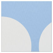 Übergroße weiße Tupfen auf hellblauem Gewebe Stoff (Nahaufnahme)