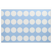 Übergroße weiße Tupfen auf hellblauem Gewebe Stoff (Yard (91,4 cm))