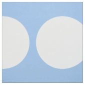 Übergroße weiße Tupfen auf hellblauem Gewebe Stoff (Muster)