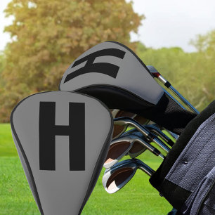 Übergroßer minimalistischer Anfangsbuchstabe in Gr Golf Headcover