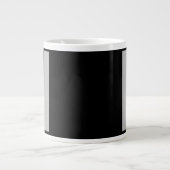 Übergroßer Monogramm-Buchstabe in Schwarz und Grau Jumbo-Tasse (Vorderseite)
