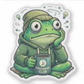 Übergrübler Frosch Aufkleber (Vorderseite)