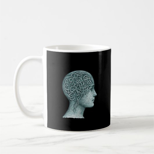 Übergrübler-Mind-Mug • Modernes Symbol für geistig Kaffeetasse (Links)