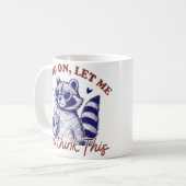 Übergrübler-Waschbär Kaffeetasse (Vorderseite Links)