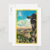 überhängender Felsen am Glacier PointYosemite, CA Postkarte (Vorne/Hinten)