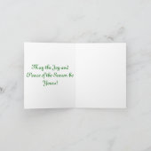 Überhaupt grünes Notecard Feiertagskarte (Innenseite)