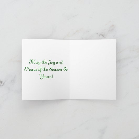 Überhaupt grünes Notecard Feiertagskarte (Innenseite)