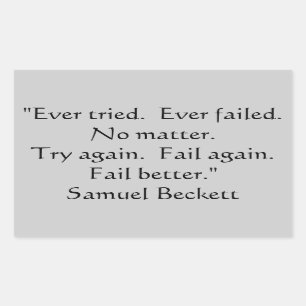 Überhaupt versuchter, überhaupt versagter rechteckiger aufkleber