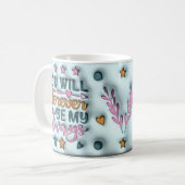 Überhöhte Hochzeit Kaffeetasse (Vorderseite Links)
