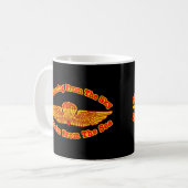 Überholter Donner vom Himmel-Schwarzen Kaffeetasse (Vorderseite Links)