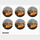 Überholter LRRP LRRPS LURPS Vietnam Nam Krieg Runder Aufkleber (Blatt)