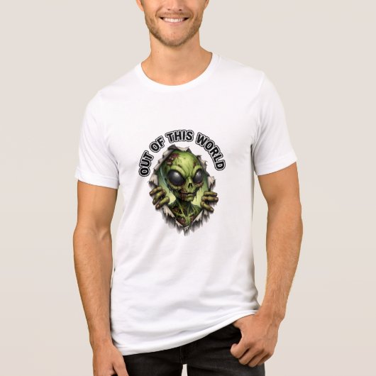 Überirdische Alien-Sci-Fi-Kunst Tri-Blend Shirt (Vorderseite)