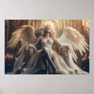 Überirdische Engel Königin des Heiligen Macht Plak Poster