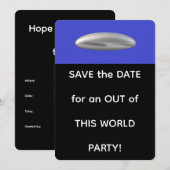 Überirdische Party SAVE THE DATE Einladung (Vorne/Hinten)